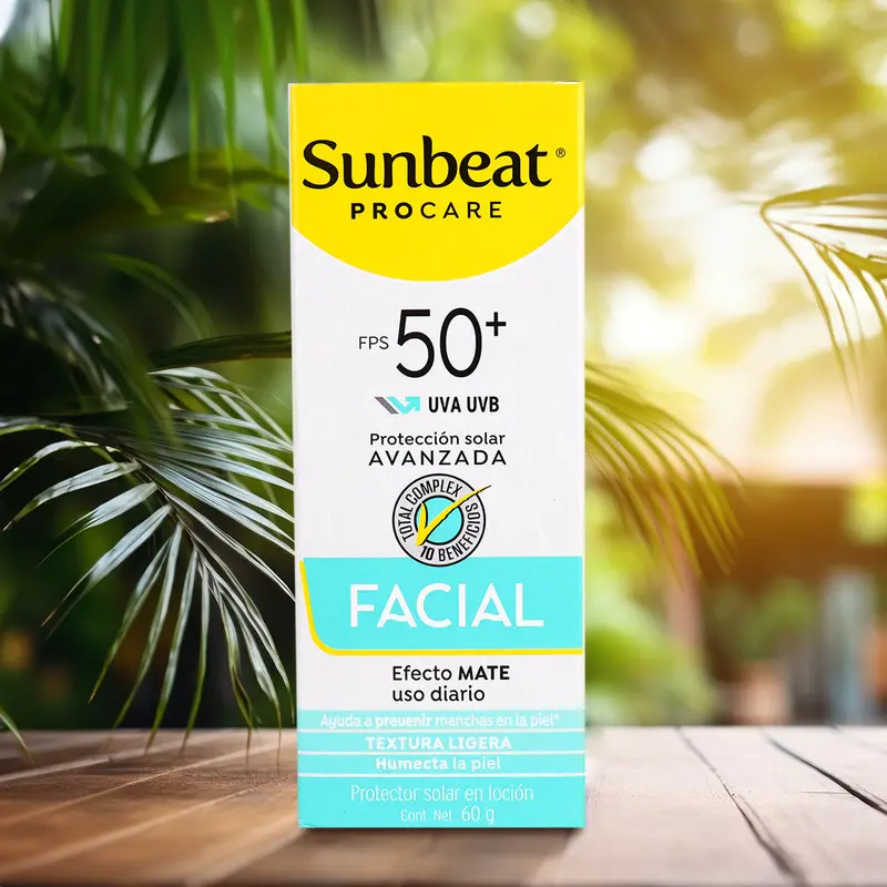 Bloqueador Solar Facial Sunbeat Fps 50+ Efecto Mate, 60 G 2