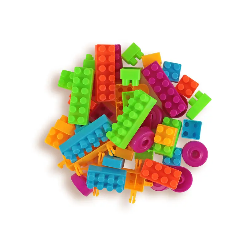 Bloques De Colores Con Estuche De Pingã¼ino Rosa 2