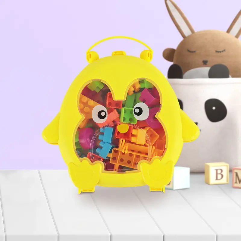 Bloques De Colores Con Estuche De Pingüino Amarillo 1