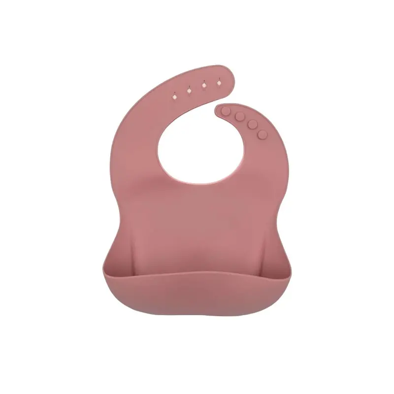 Blw Essentials Silicone Bib - Dusty Rose 1