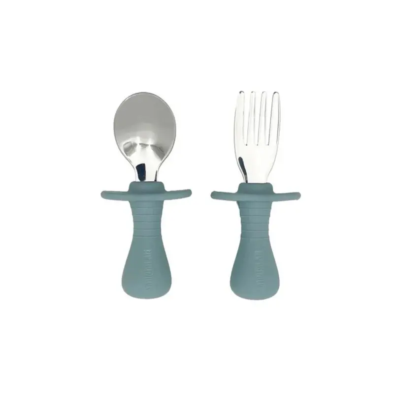 Blw Essentials Toddler Cutlery Set - Dusky Blue 1