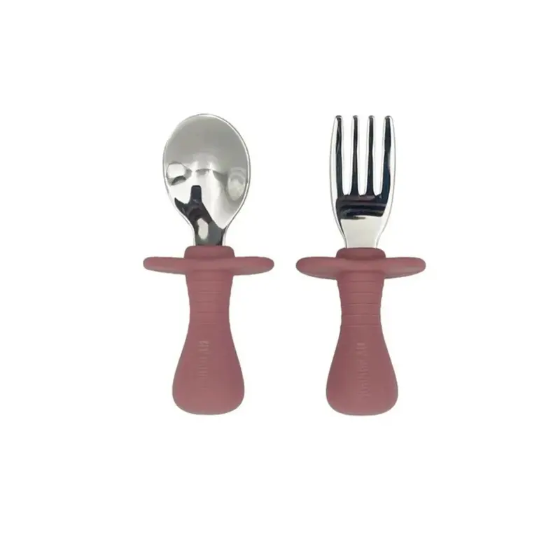 Blw Essentials Toddler Cutlery Set - Dusty Rose 1
