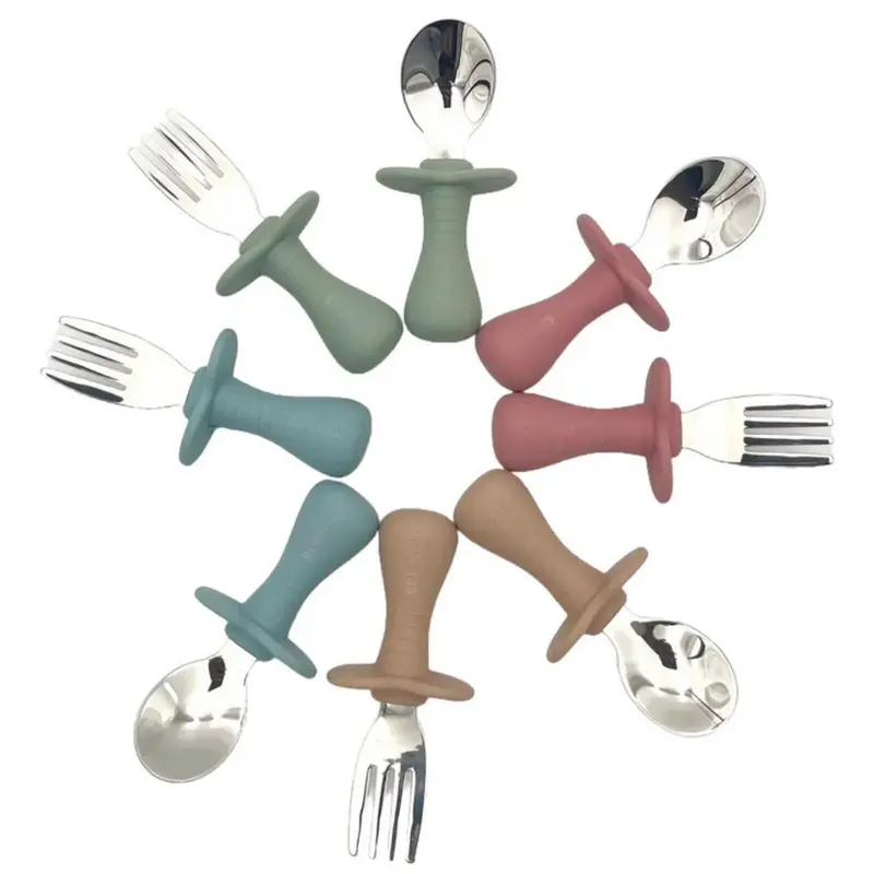 Blw Essentials Toddler Cutlery Set - Dusty Rose 2
