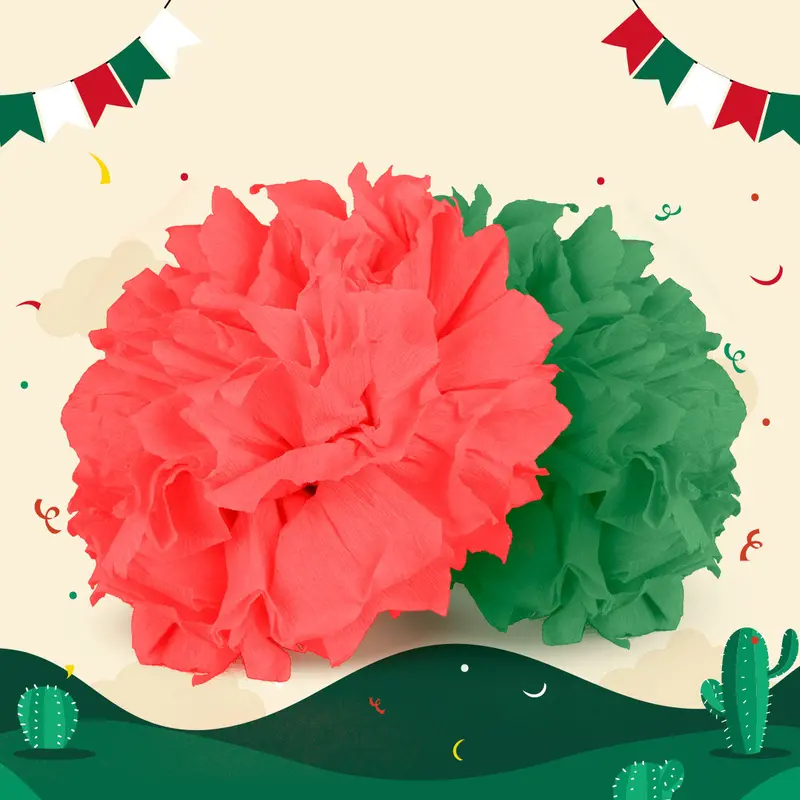 Bola De Papel China Para Fiestas Patrias, 2 Pzas 1