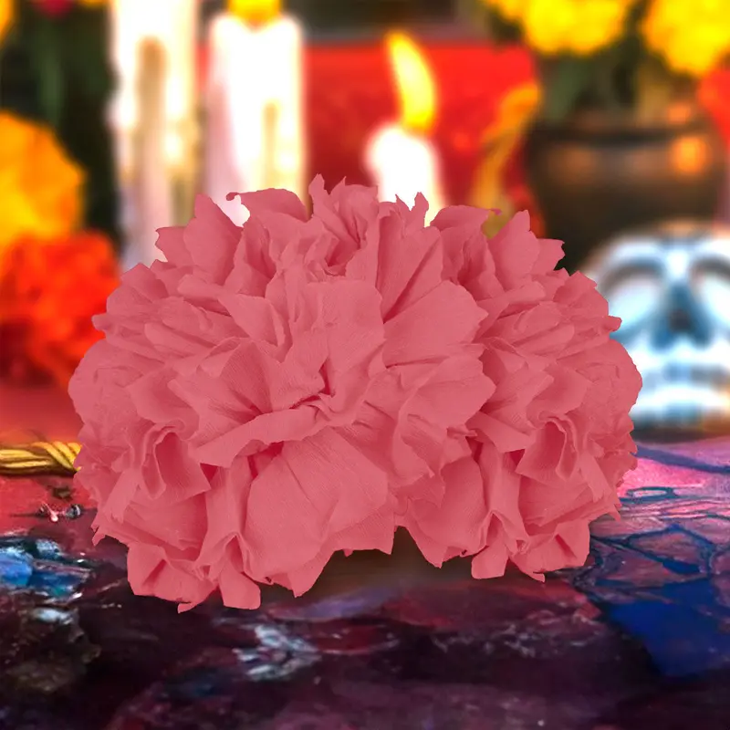 Bolas De Papel China Color Rosa Para Día De Muertos 1
