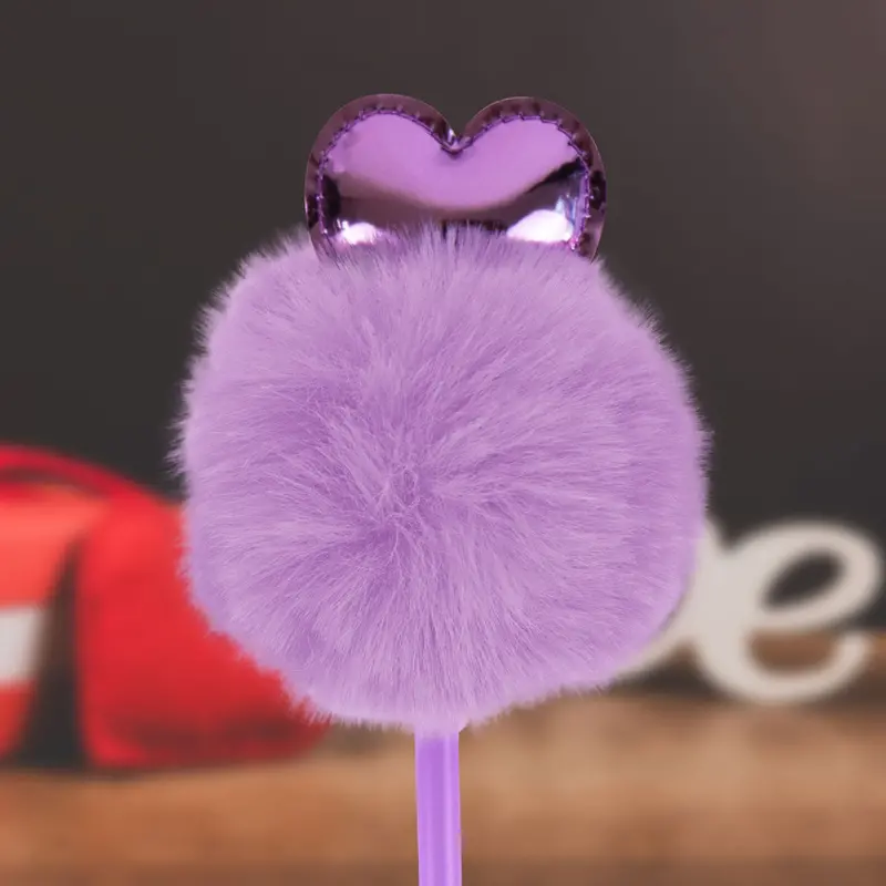 Bolígrafo Con Peluche Color Morado 2