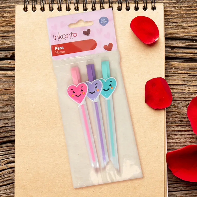 Bolígrafo De Gel Con Diseño De Corazón, Colores 2