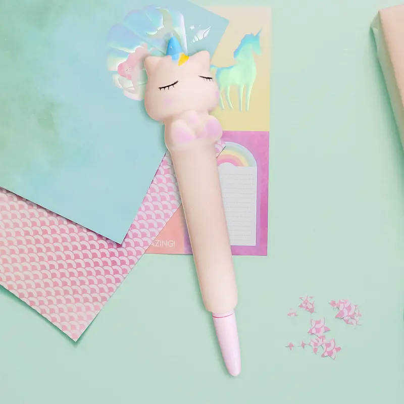 Bolígrafo Squishy Con Diseño De Unicornio 1