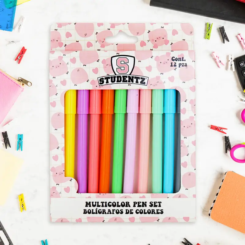 Bolígrafos De Colores 12 Piezas 2