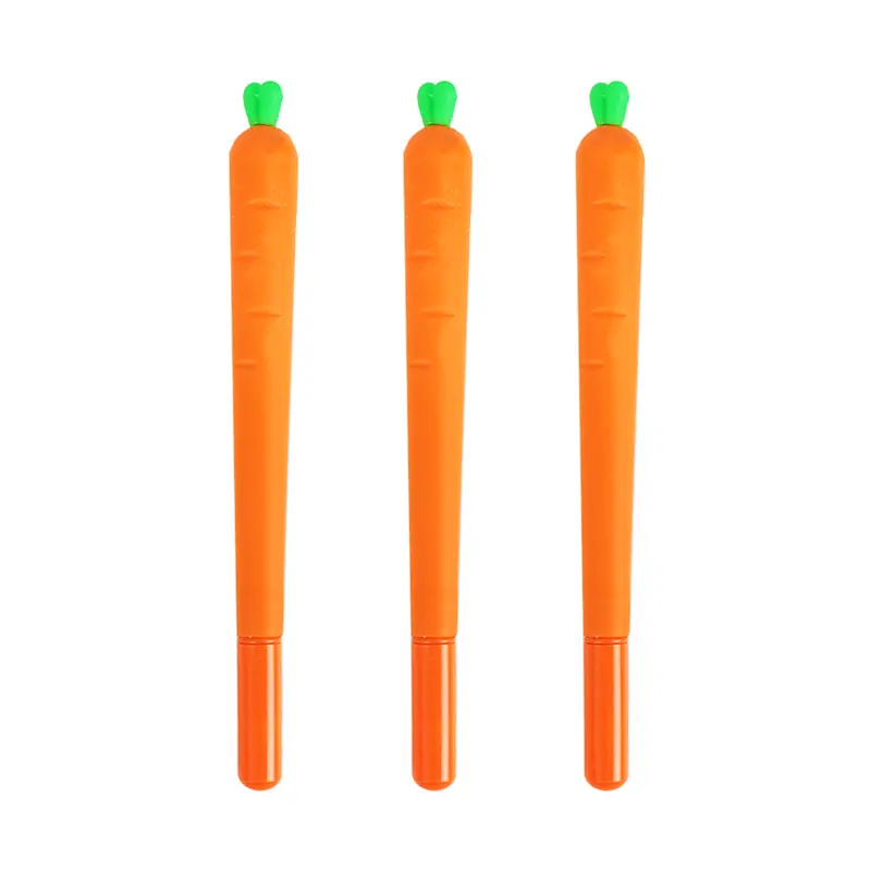 Bolígrafos En Forma De Zanahoria, 3 Piezas 1