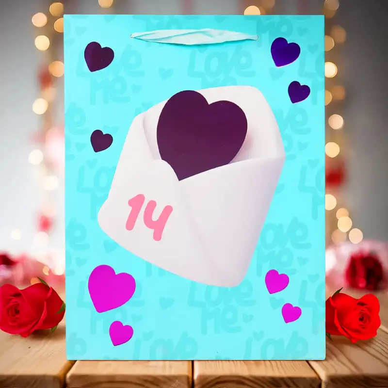 Bolsa De Regalo, Carta, Color Azul 1
