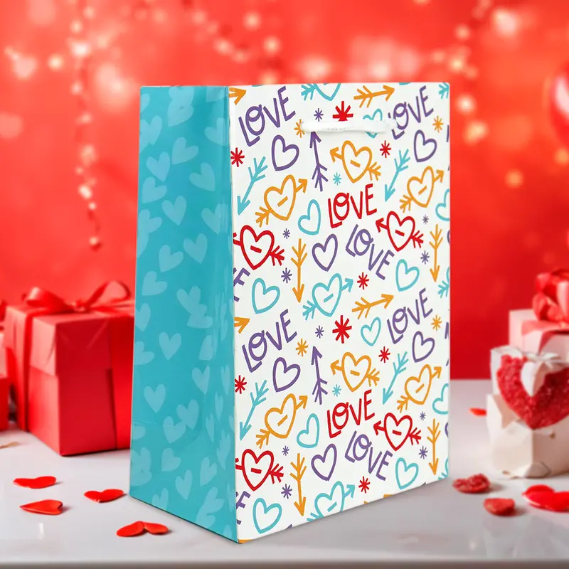 Bolsa De Regalo Decorada Con Corazones 1
