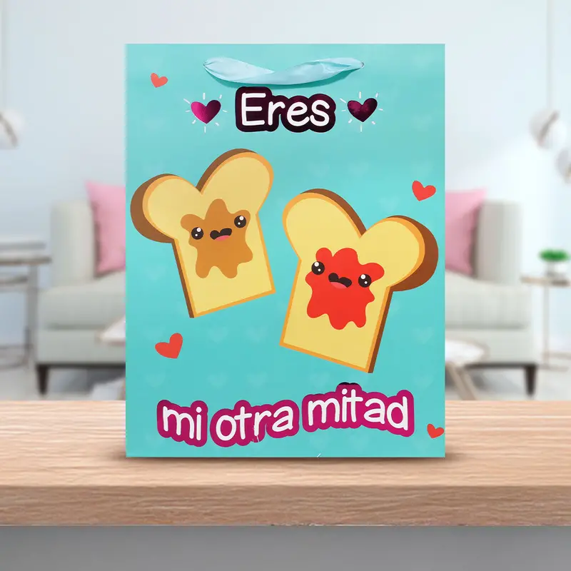 Bolsa De Regalo "Eres Mi Otra Mitad", Color Azul 1