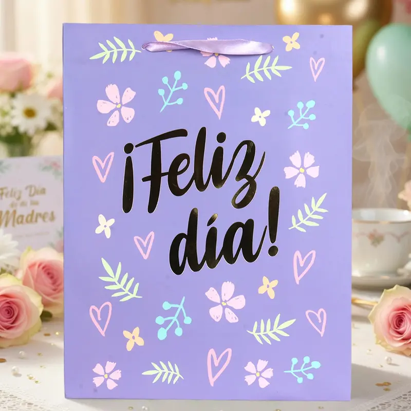 Bolsa De Regalo, ¡Feliz Día! Color Morado 1