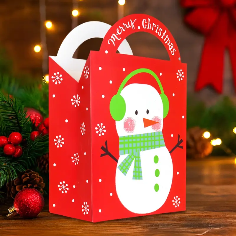 Bolsa De Regalo Navideña Con Asa, Muñeco De Nieve 2