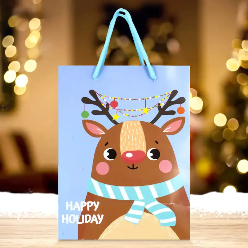 Bolsa De Regalo Navideña, Happy Holiday, Rodolfo 1