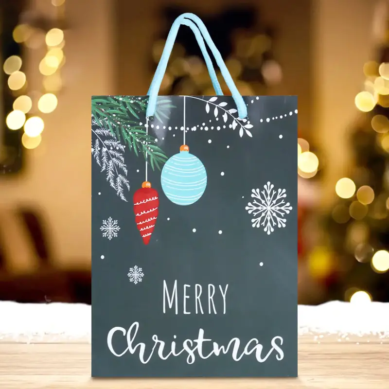 Bolsa De Regalo Navideña, Merry Christmas, Esferas 1