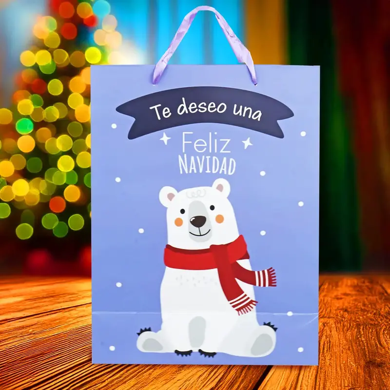 Bolsa De Regalo Navideña, Oso Polar 1