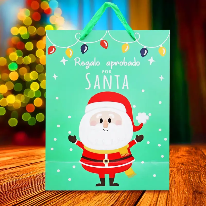Bolsa De Regalo Navideña "Regalo Aprobado Por Santa" 1