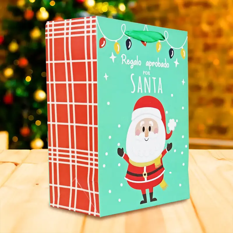 Bolsa De Regalo Navideña "Regalo Aprobado Por Santa" 2