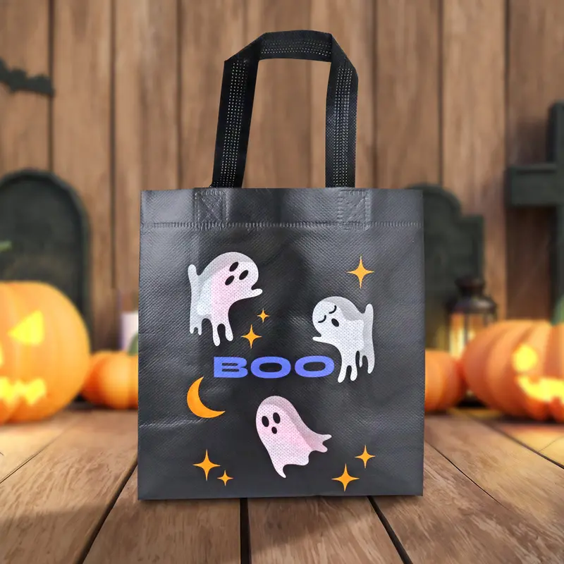 Bolsa De Tela Con Estampado De Fantasma Para Dulces 2