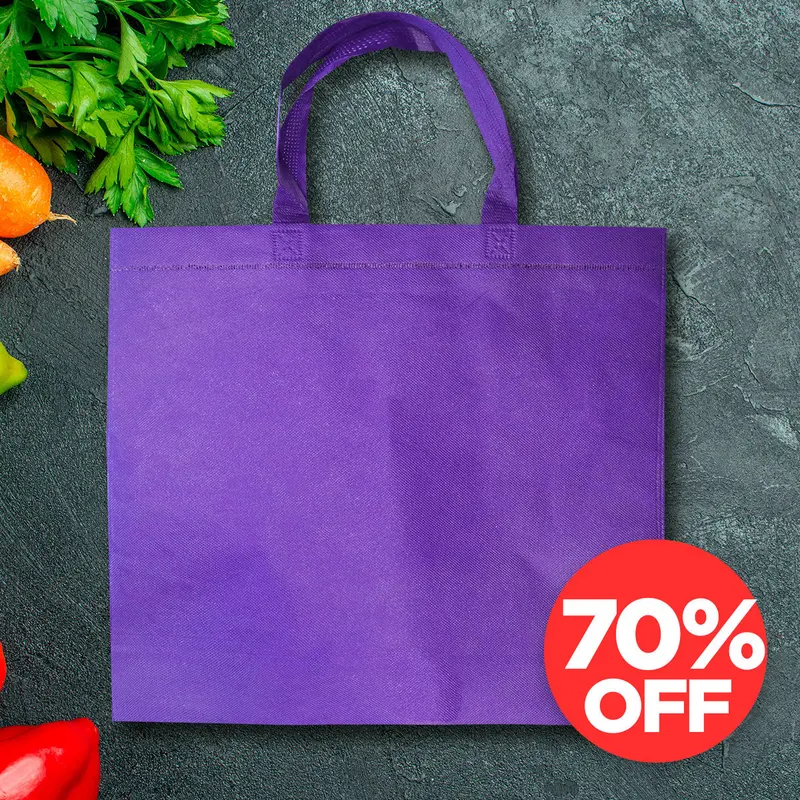 Bolsa De Tela Non Woven, Color Morado, 45X40cm 1