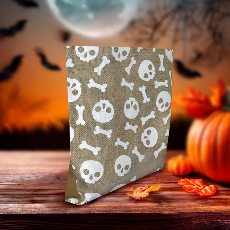 Bolsa De Yute Con Diseño De Calavera 2