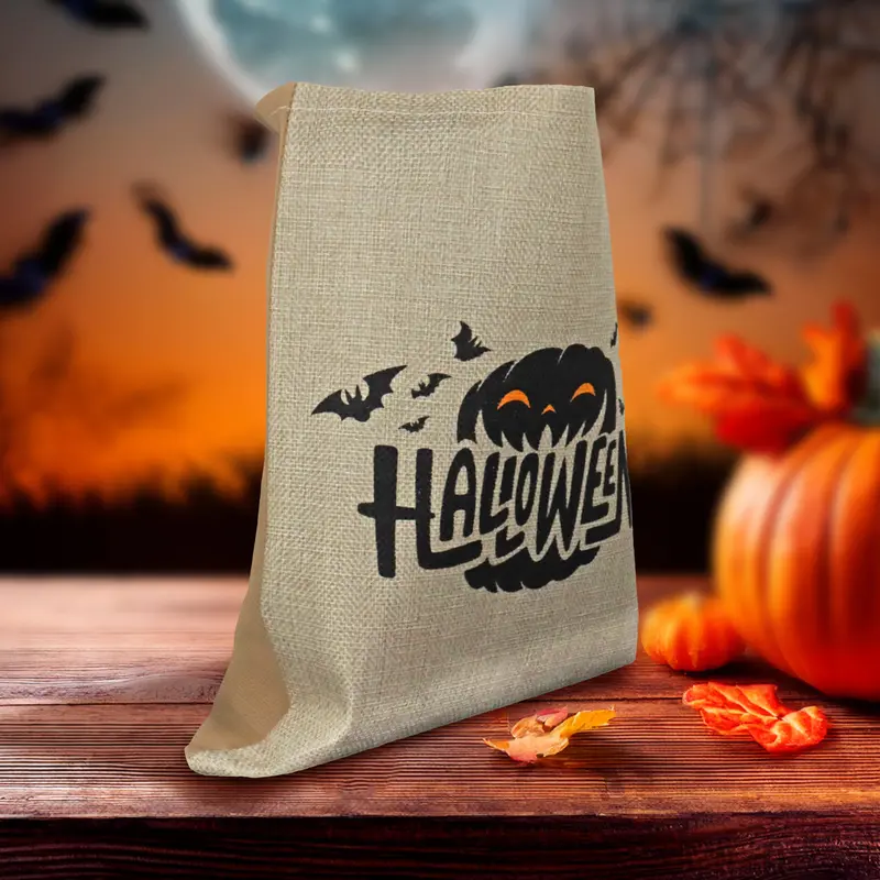 Bolsa De Yute Con Diseño De Halloween 2