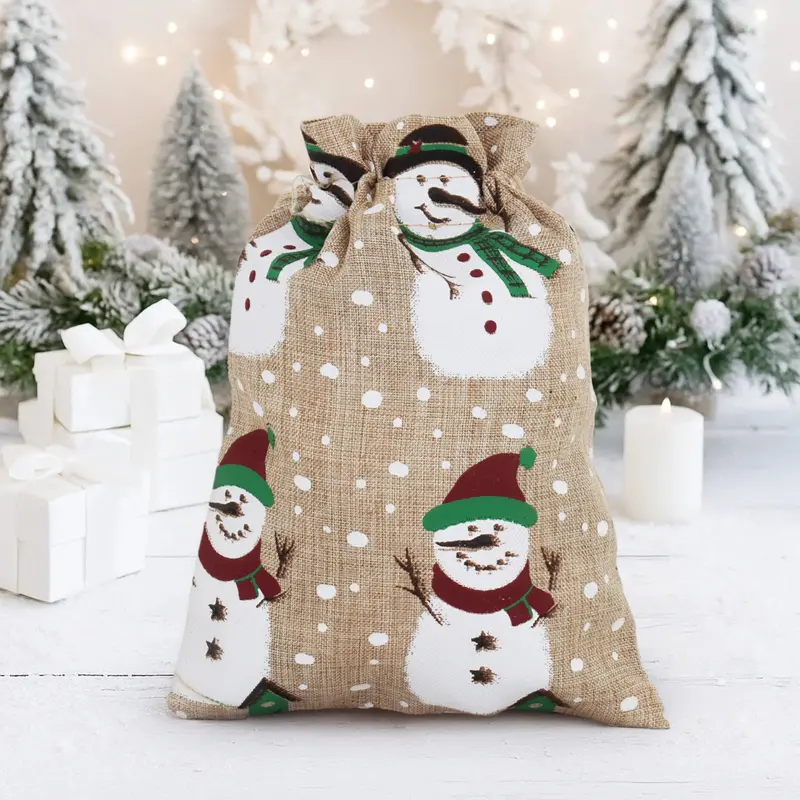 Bolsa De Yute, Diseño Snowman 2
