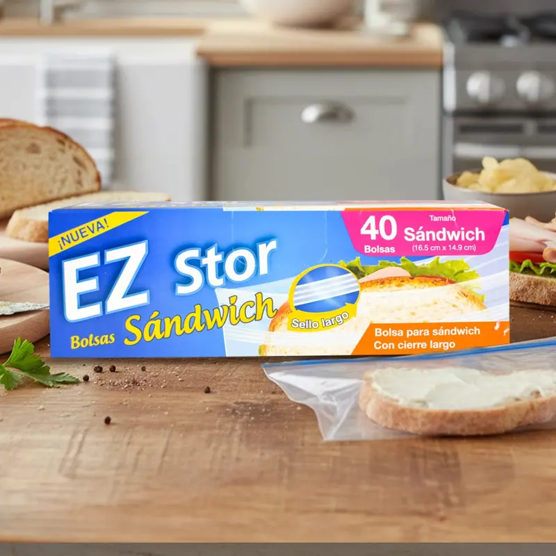 Bolsa Para Sandwich Con Cierre Largo 1
