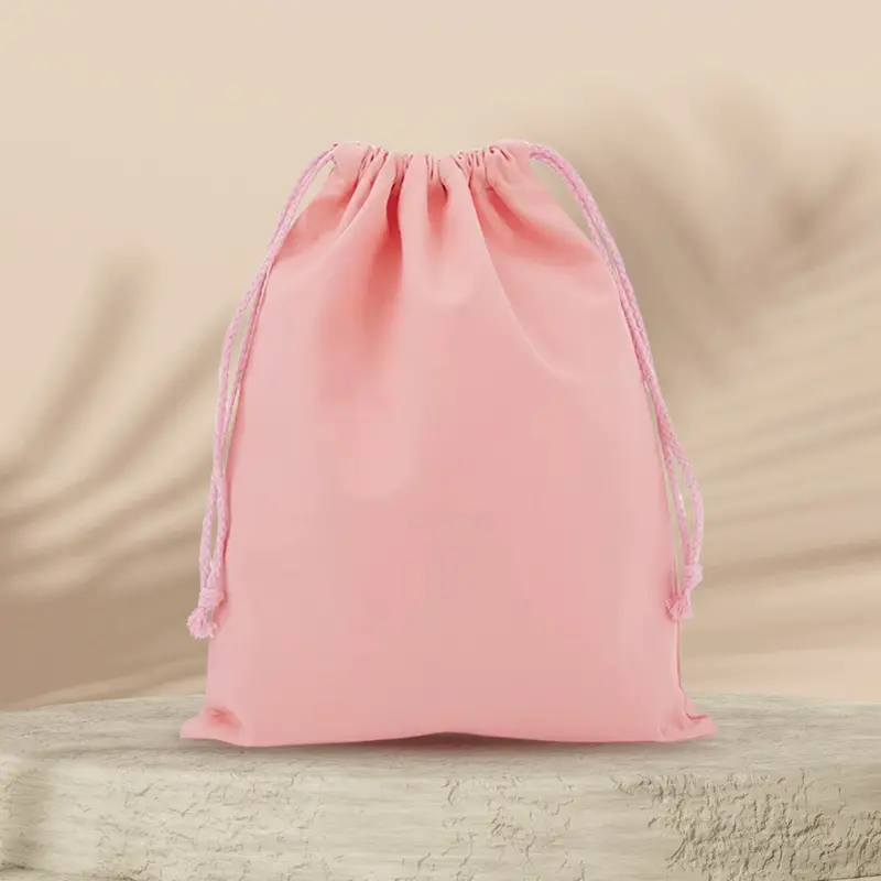 Bolsa Rosa Con Cordón, 25X20 Cm 1