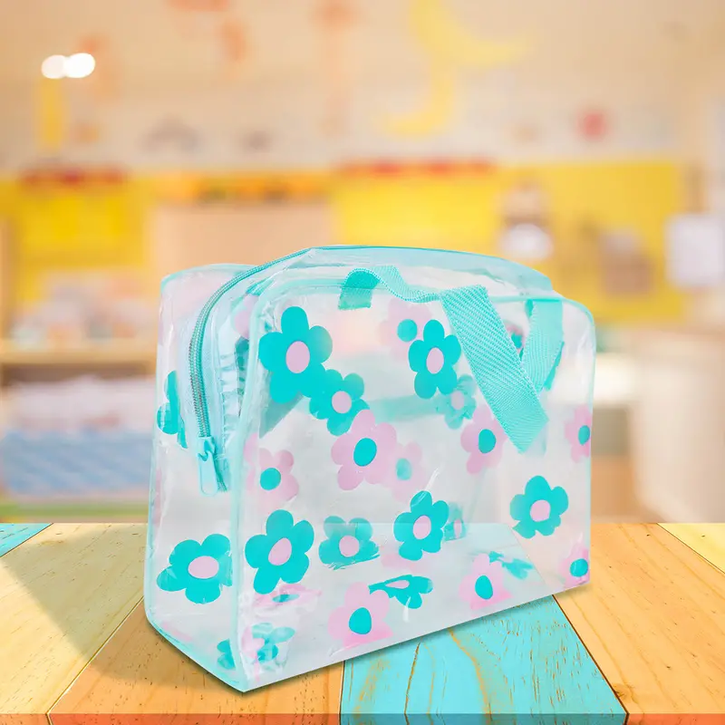 Bolsa Transparente Con Diseño De Flores Color Rosa, Día De Las Madres 1