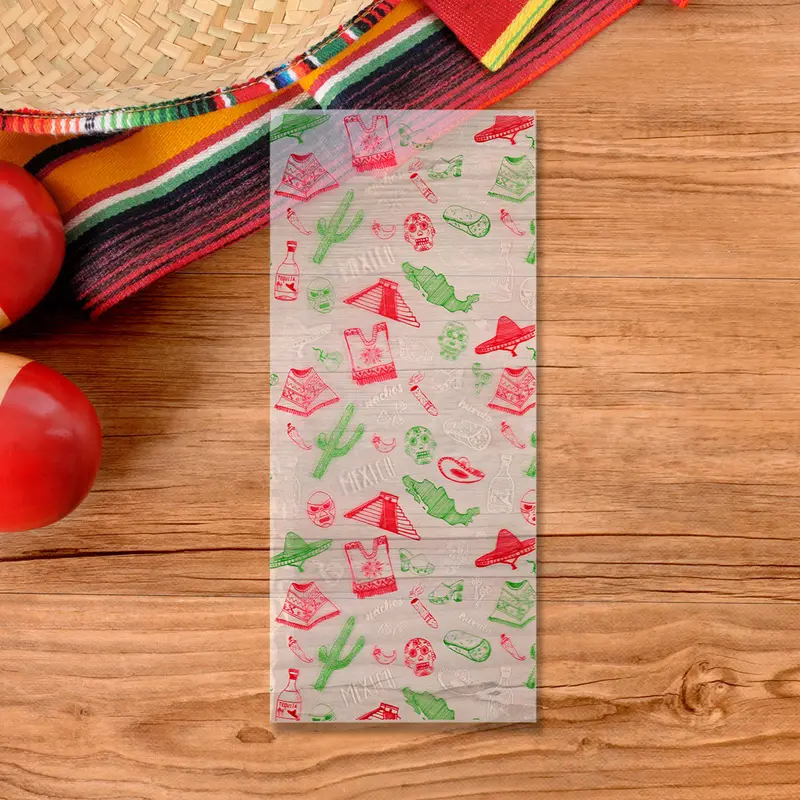 Bolsas De Celofán Con Temática Mexicana, 10 Piezas 1