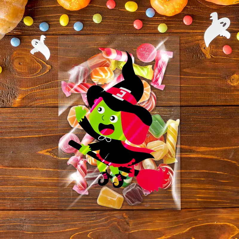 Bolsas De Celofán Para Dulces Con Diseño De Bruja 1