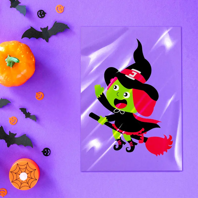 Bolsas De Celofán Para Dulces Con Diseño De Bruja 2