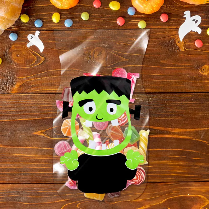 Bolsas De Celofán Para Dulces Con Diseño De Frankenstein 1