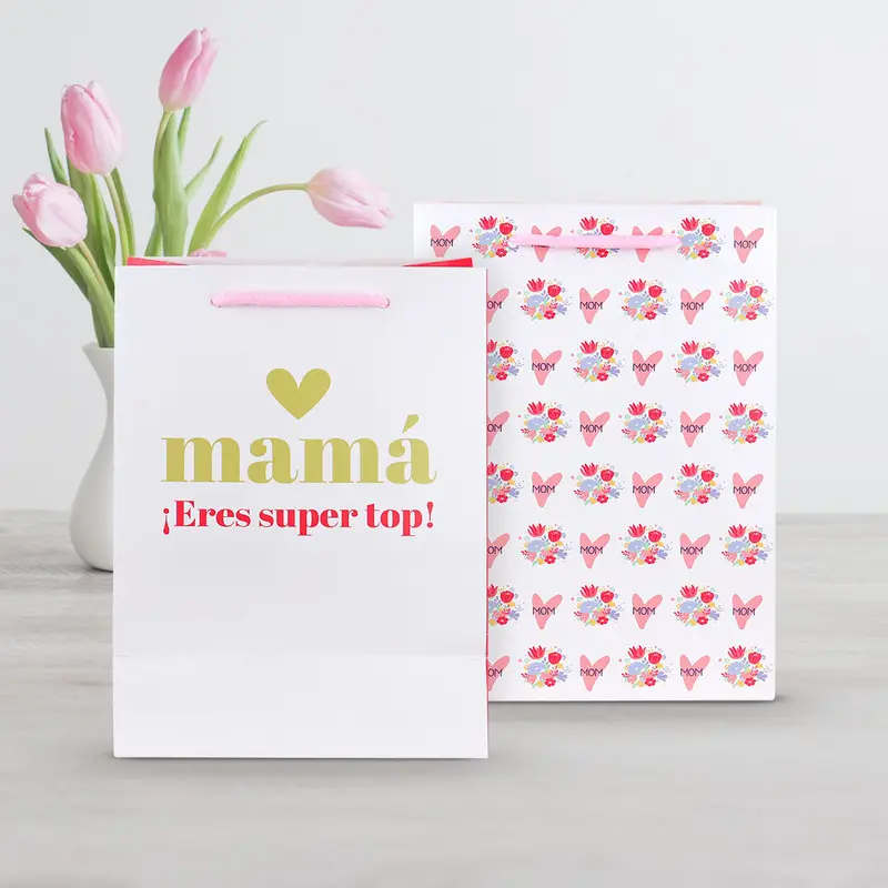 Bolsas De Regalo, Diseño Día De Las Madres, 2 Pzas 1