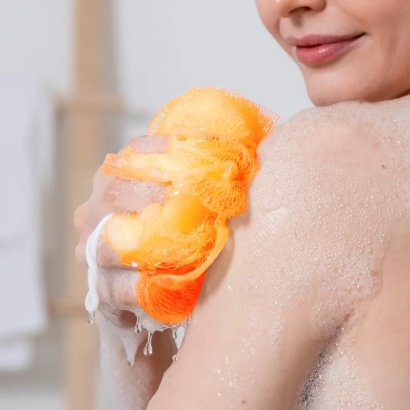 Borla Para Baño Color Naranja Bath Time 1