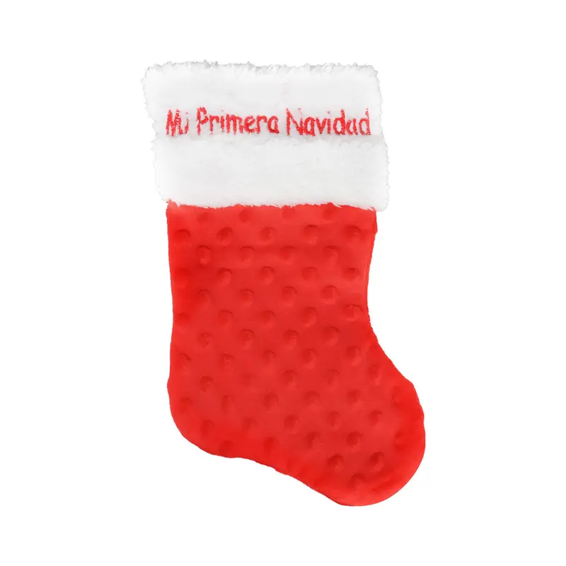 Bota Navideña Color Rojo, Mi Primera Navidad 2