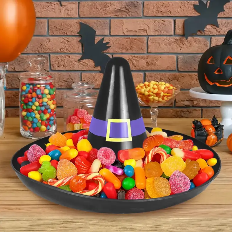 Botanero En Forma De Sombrero De Bruja, Halloween, Color Negro 1