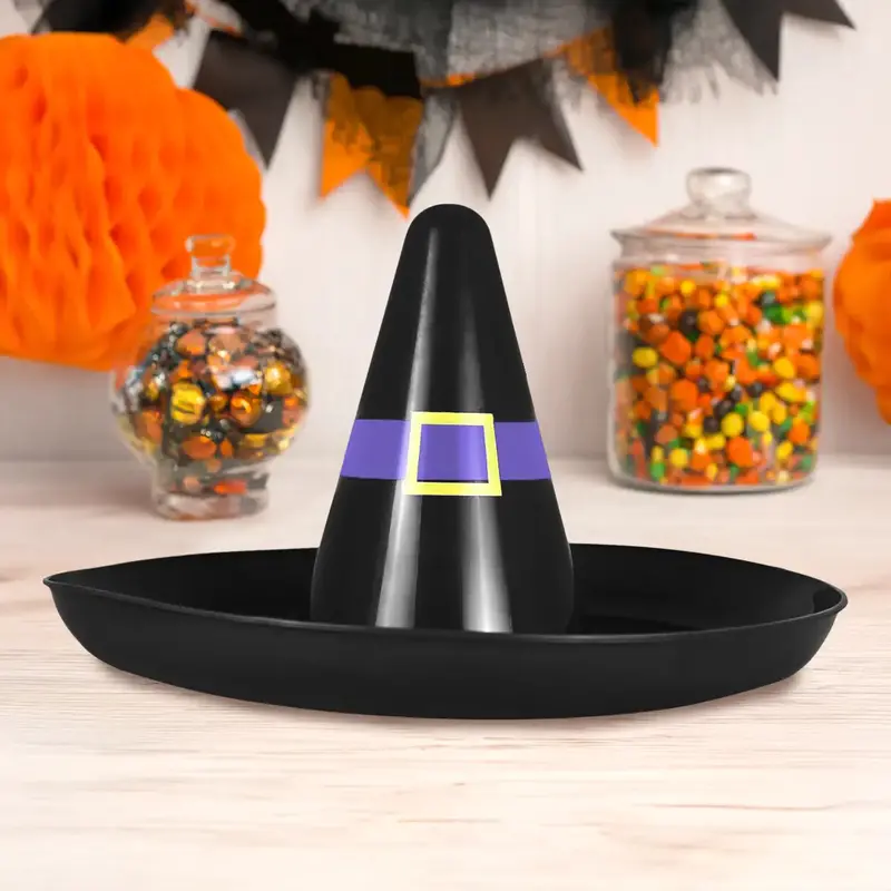 Botanero En Forma De Sombrero De Bruja, Halloween, Color Negro 2