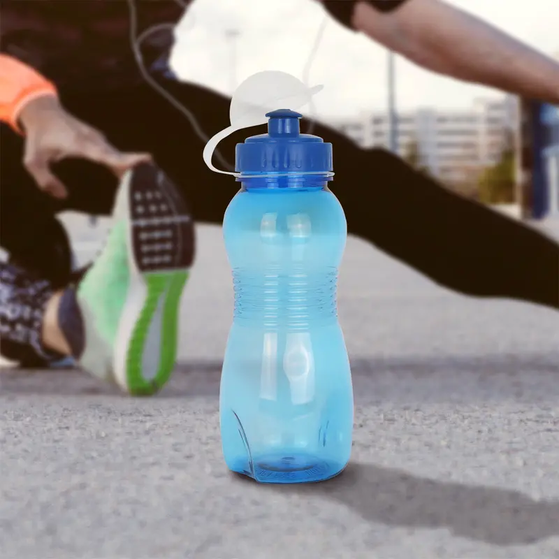 Botella Color Azul De Plástico Con Tapa, 500Ml 1