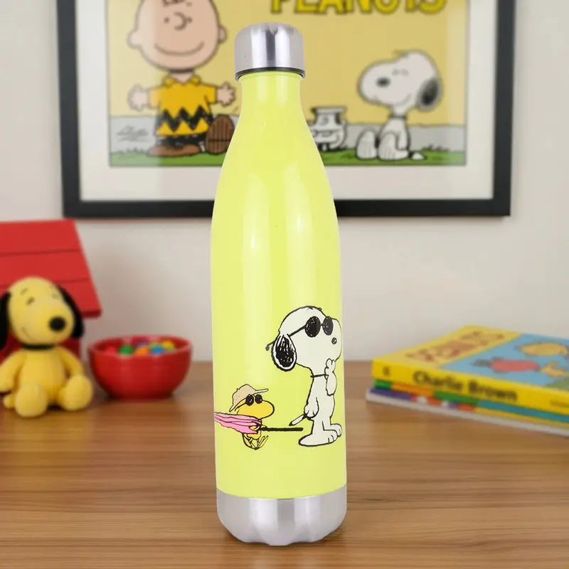 Botella De Agua, Color Amarillo, Peanuts, 1 L 1