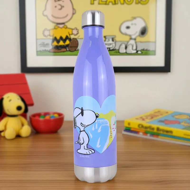 Botella De Agua, Color Morado, Peanuts, 1 L 1