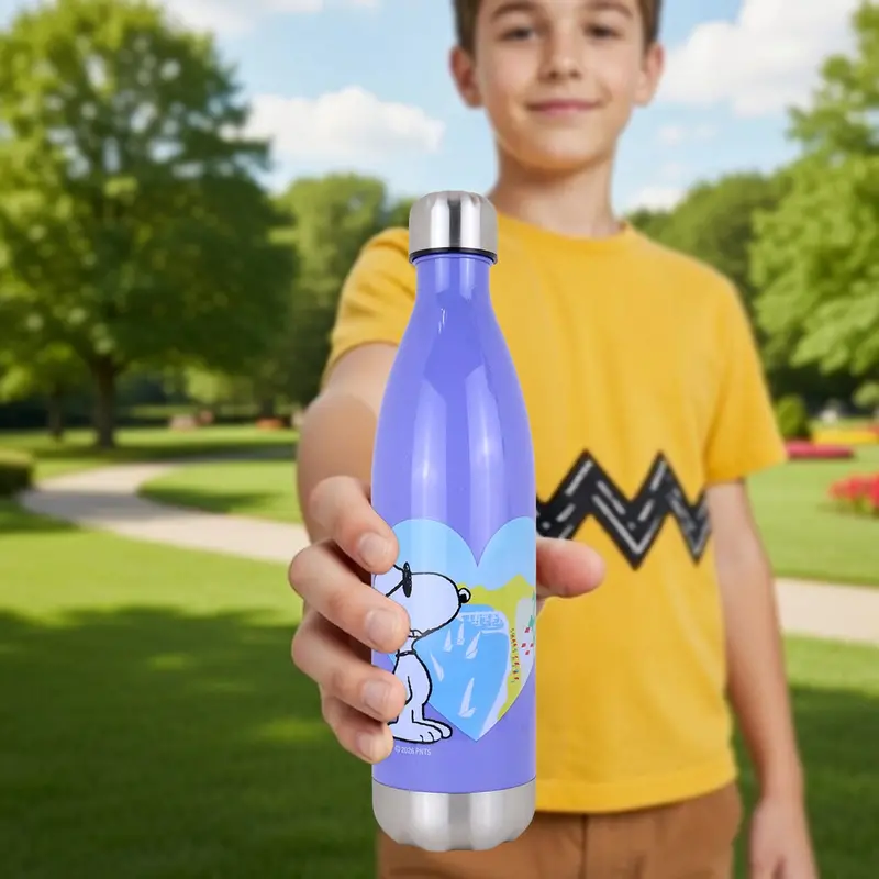 Botella De Agua, Color Morado, Peanuts, 1 L 2