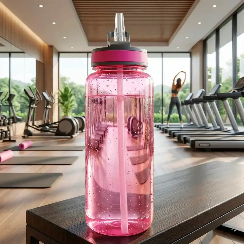 Botella De Agua, Color Rosa, 1 L 1