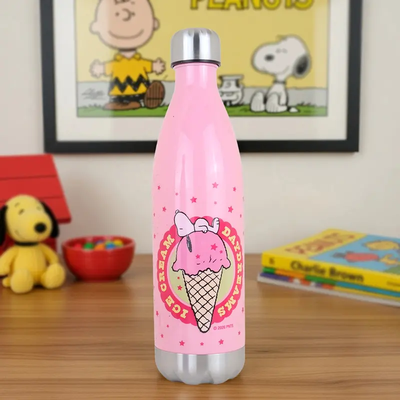 Botella De Agua, Color Rosa, Peanuts, 1 L 1
