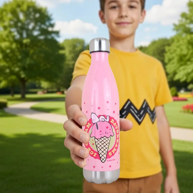 Botella De Agua, Color Rosa, Peanuts, 1 L 2