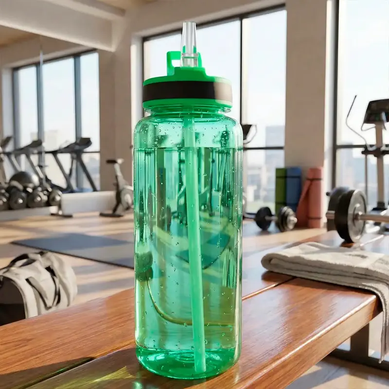 Botella De Agua, Color Verde, 1 L 1