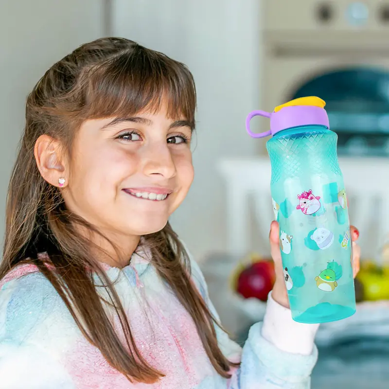 Botella De Agua Con Dibujos Animados, Color Aqua, 880 Ml 1
